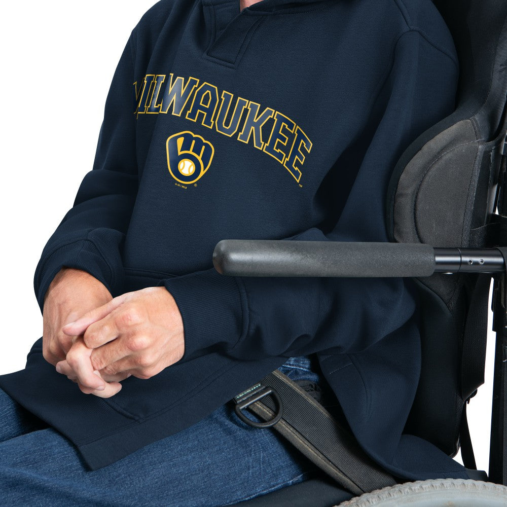 MLB Milwaukee Brewers G-III Sports by Carl Banks Adaptive Lockup Fleece Hoodie
