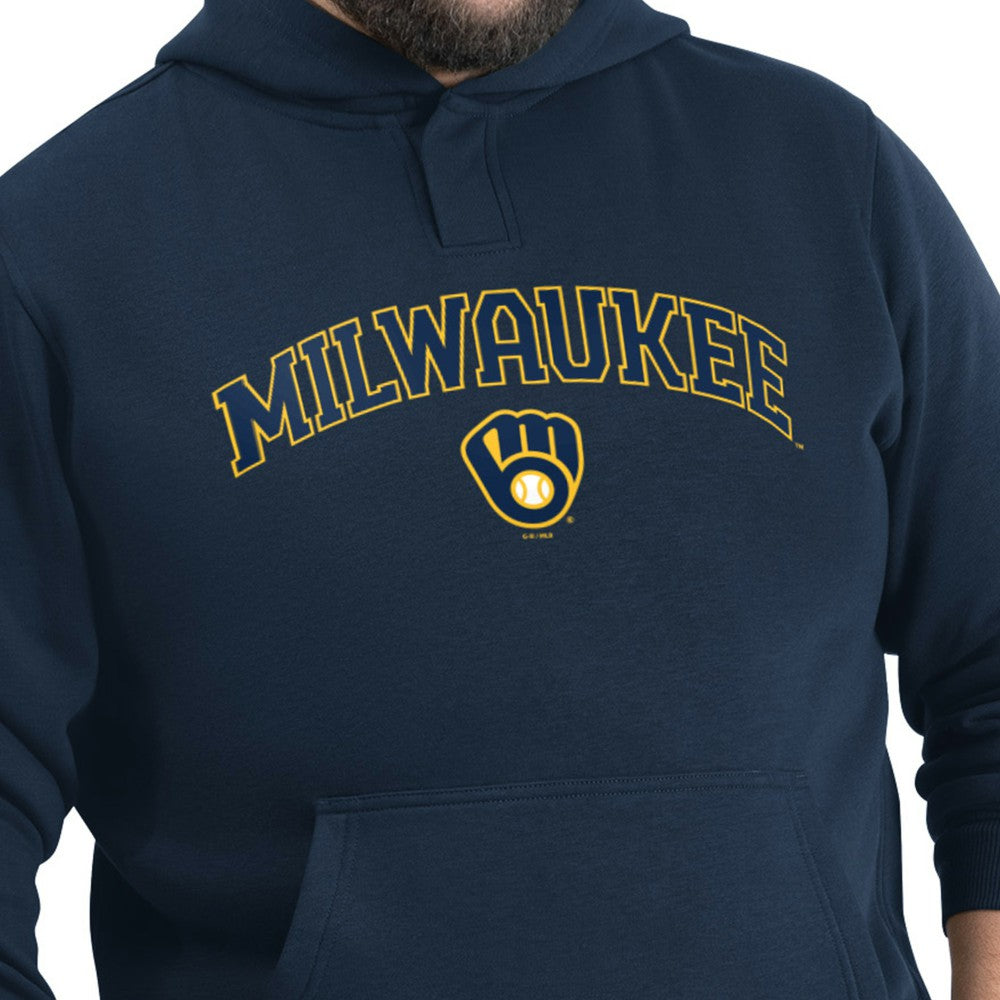 MLB Milwaukee Brewers G-III Sports by Carl Banks Adaptive Lockup Fleece Hoodie