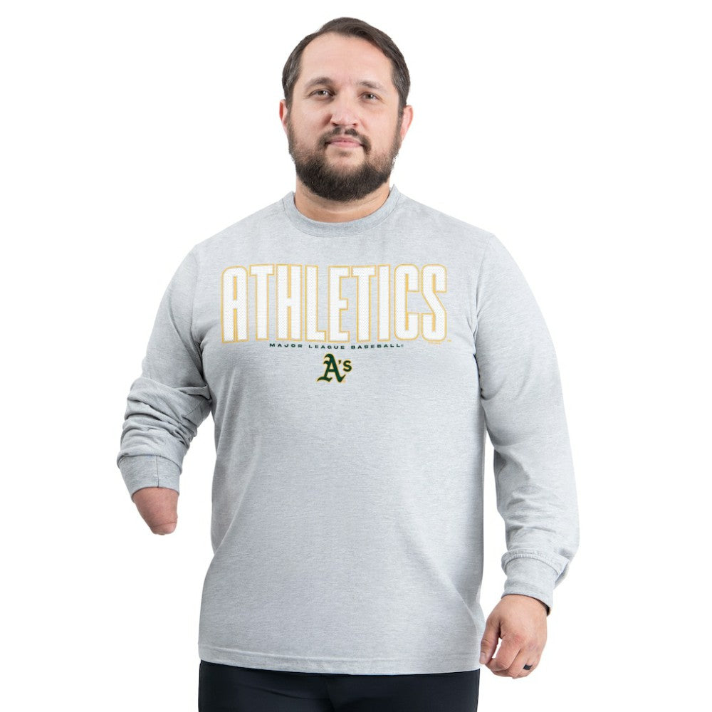 MLB Athletics G-III Sports by Carl Banks Adaptive Long Sleeve T-Shirt