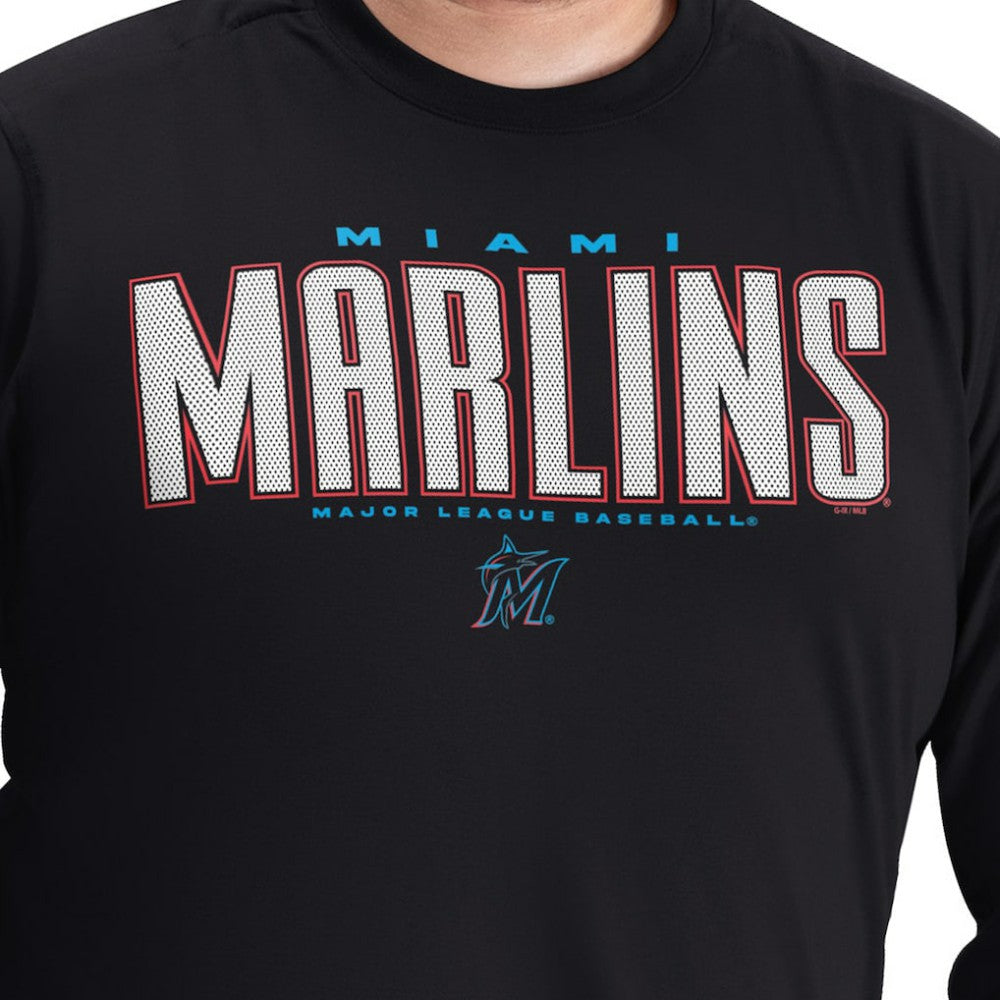 MLB Miami Marlins G-III Sports by Carl Banks Adaptive Long Sleeve T-Shirt
