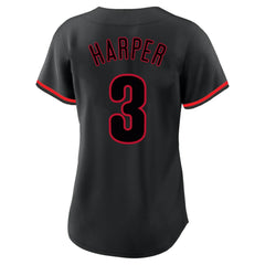 MLB Bryce Harper Philadelphia Phillies Profile Women's Plus Size Player Name & Number Fashion Jersey