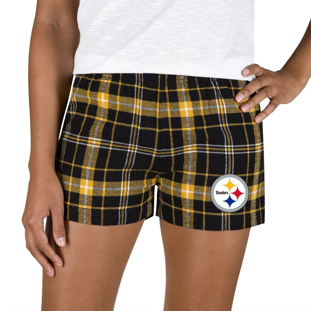 Concepts Sport Women's Ultimate Flannel Shorts - Pittsburgh Steelers
