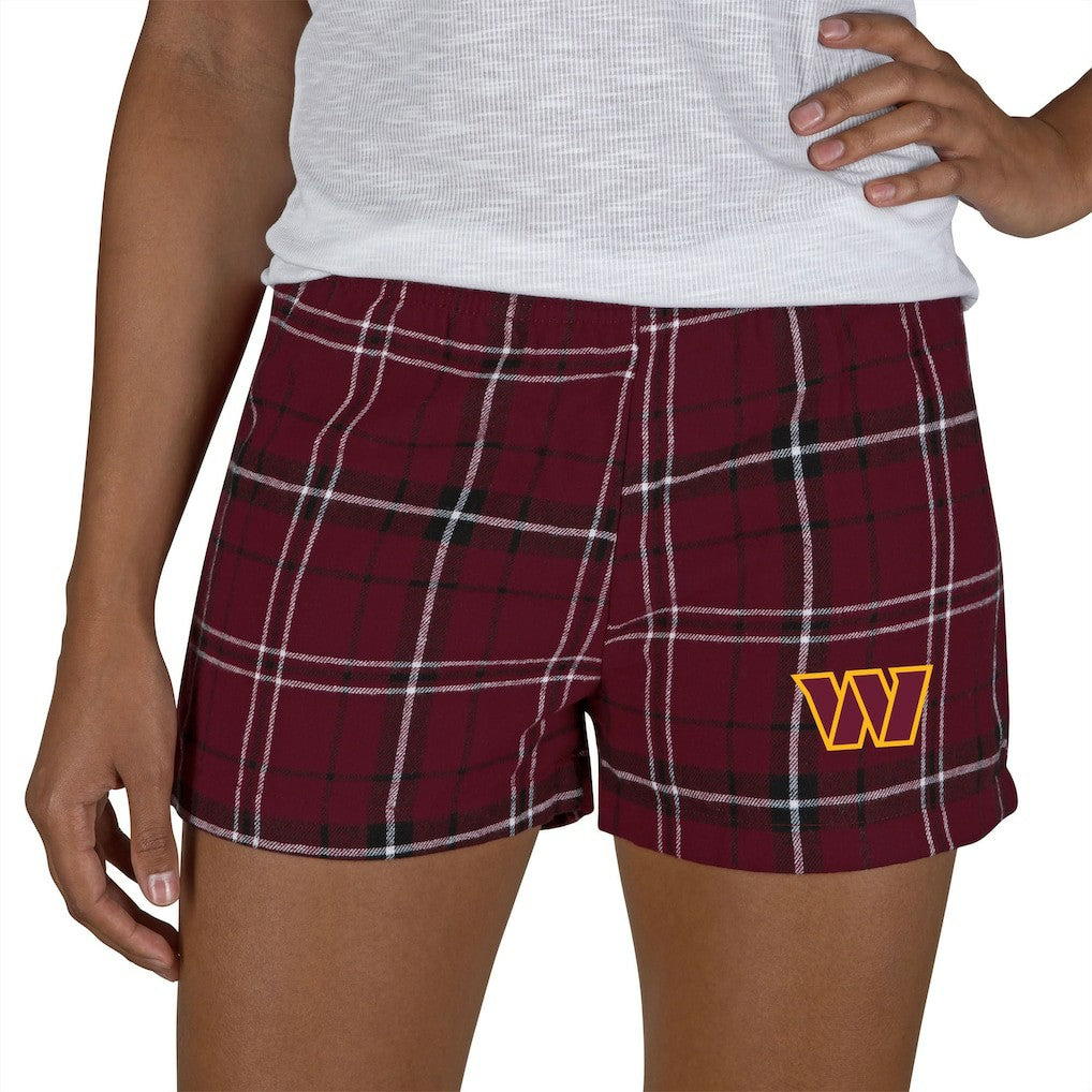 Concepts Sport Women's Ultimate Flannel Shorts - Washington Commanders