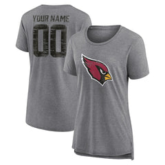 Women's Heritage Custom Name & Number Tri-Blend T-Shirt - Arizona Cardinals