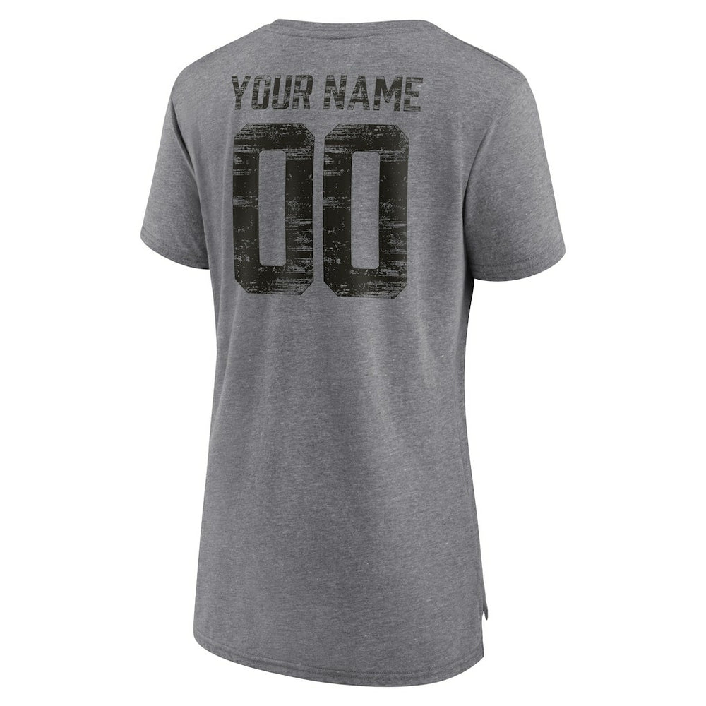 Women's Heritage Custom Name & Number Tri-Blend T-Shirt - Arizona Cardinals