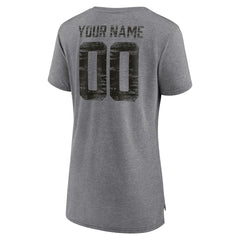 Women's Heritage Custom Name & Number Tri-Blend T-Shirt - Atlanta Falcons
