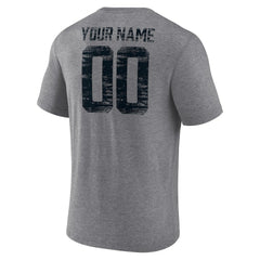 Heritage Custom Name & Number Tri-Blend T-Shirt - Carolina Panthers