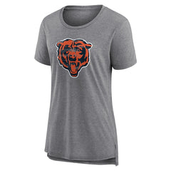 Women's Heritage Custom Name & Number Tri-Blend T-Shirt - Chicago Bears