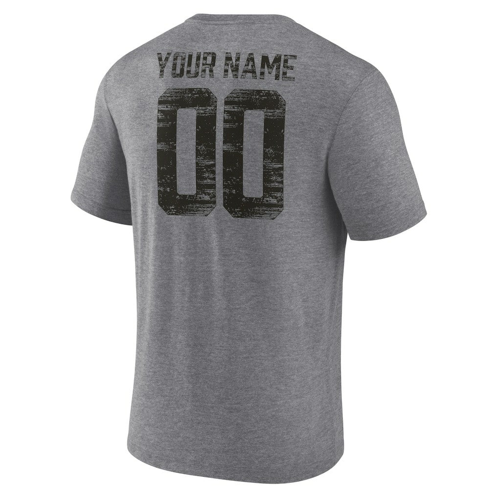Heritage Custom Name & Number Tri-Blend T-Shirt - Cincinnati Bengals