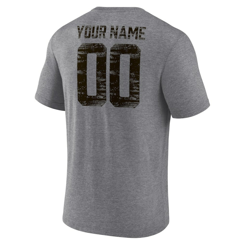 Heritage Custom Name & Number Tri-Blend T-Shirt - Cleveland Browns
