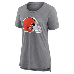 Women's Heritage Custom Name & Number Tri-Blend T-Shirt - Cleveland Browns