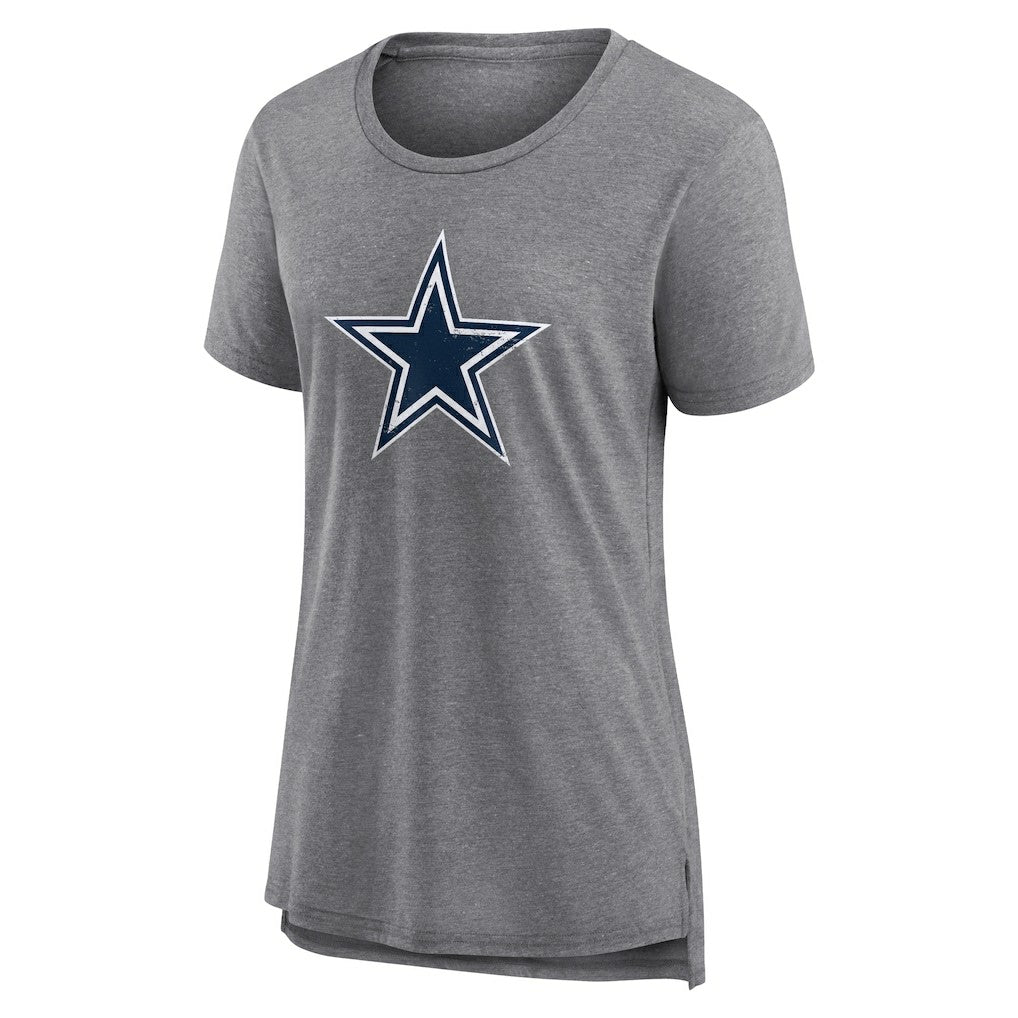 Women's Heritage Custom Name & Number Tri-Blend T-Shirt - Dallas Cowboys