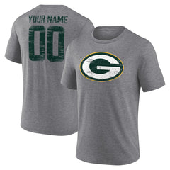 Heritage Custom Name & Number Tri-Blend T-Shirt - Green Bay Packers