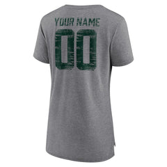 Women's Heritage Custom Name & Number Tri-Blend T-Shirt - Green Bay Packers