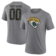 Heritage Custom Name & Number Tri-Blend T-Shirt - Jacksonville Jaguars