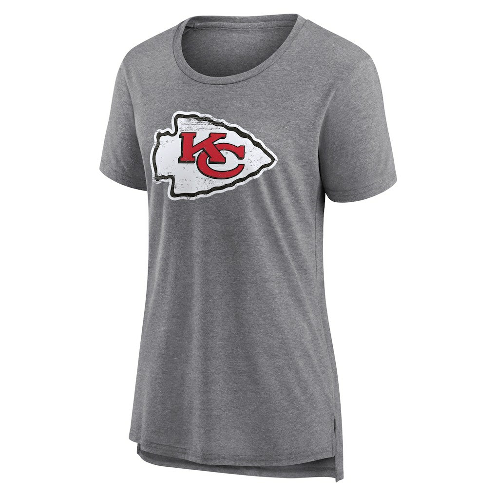 Women's Heritage Custom Name & Number Tri-Blend T-Shirt - Kansas City Chiefs