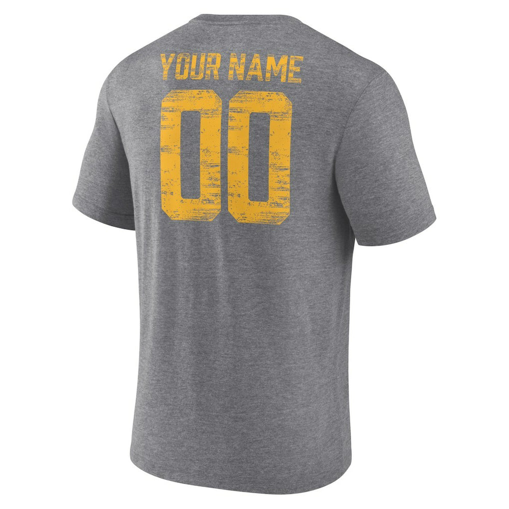 Heritage Custom Name & Number Tri-Blend T-Shirt - Los Angeles Chargers