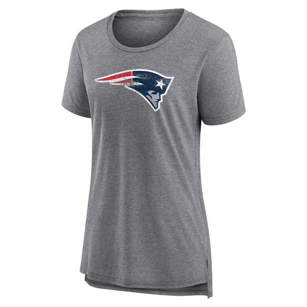 Women's Heritage Custom Name & Number Tri-Blend T-Shirt - New England Patriots