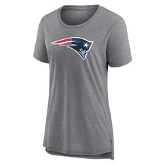 Women's Heritage Custom Name & Number Tri-Blend T-Shirt - New England Patriots