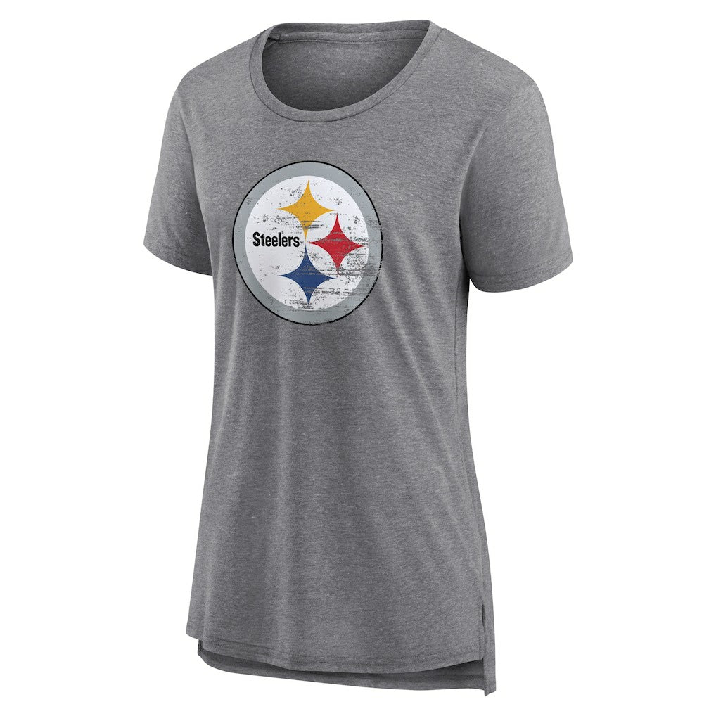Women's Heritage Custom Name & Number Tri-Blend T-Shirt - Pittsburgh Steelers