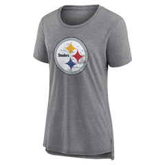 Women's Heritage Custom Name & Number Tri-Blend T-Shirt - Pittsburgh Steelers