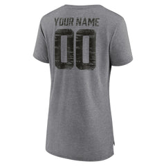 Women's Heritage Custom Name & Number Tri-Blend T-Shirt - Tampa Bay Buccaneers