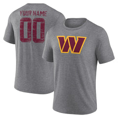Heritage Custom Name & Number Tri-Blend T-Shirt - Washington Commanders