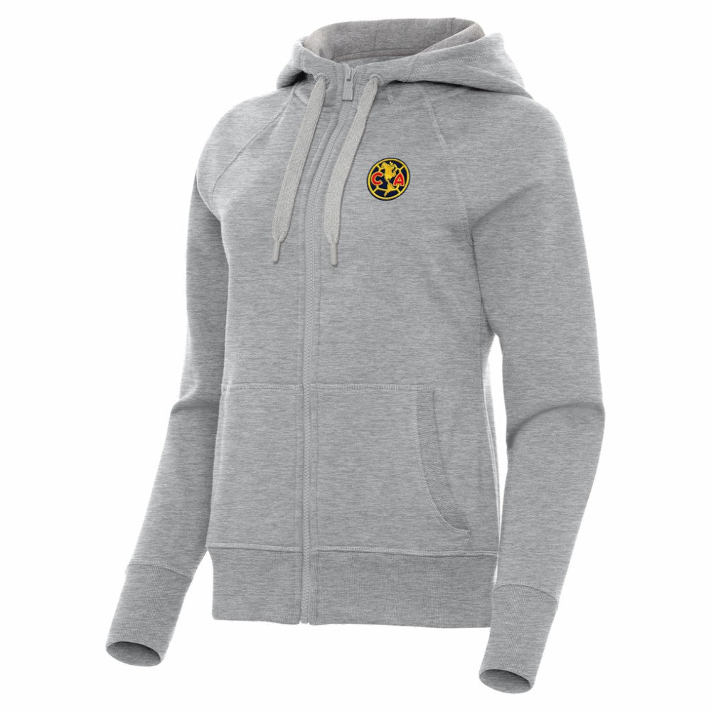Club America Antigua Women's Takeover Full-Zip Hoodie -  Heather Gray