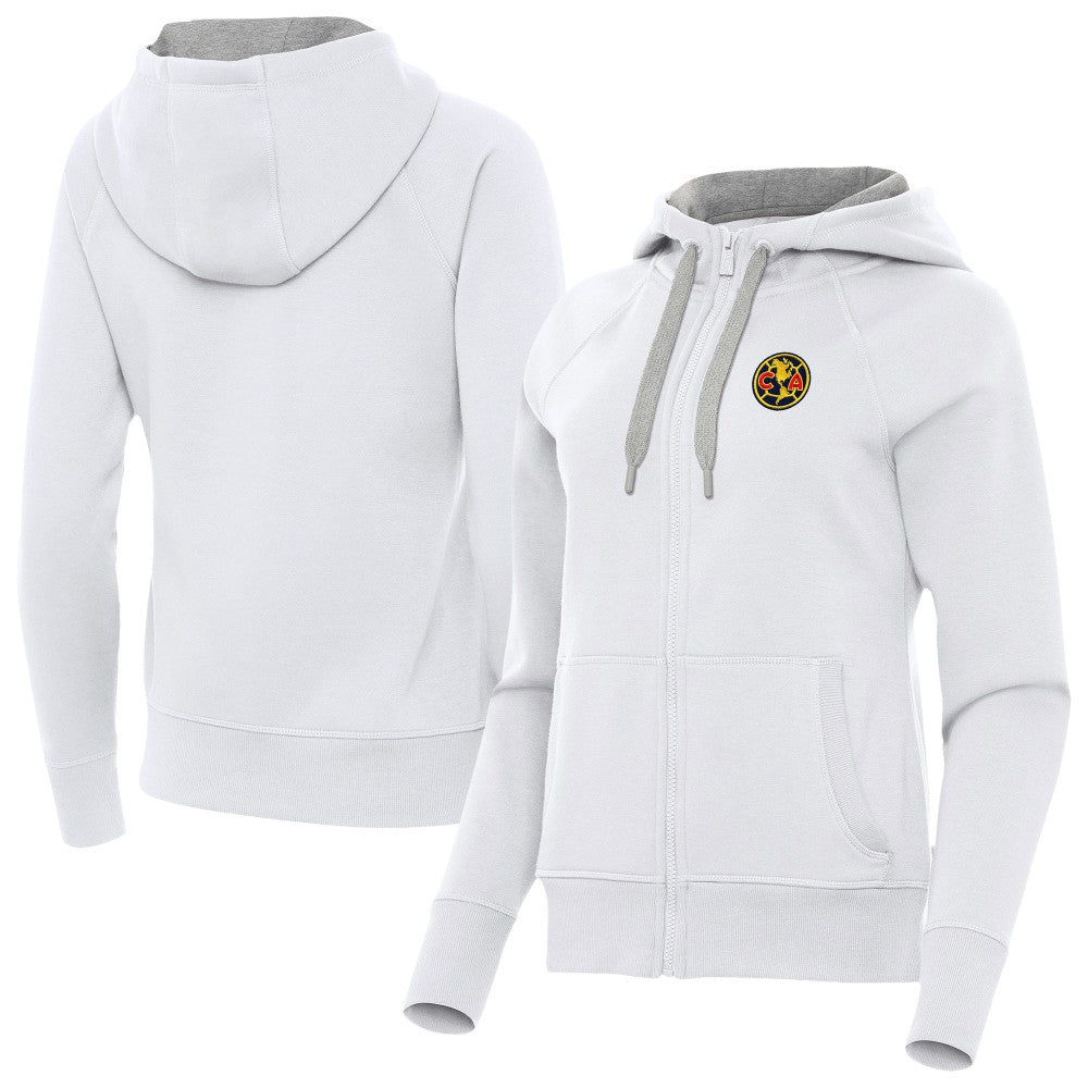 Club America Antigua Women's Takeover Full-Zip Hoodie -  White