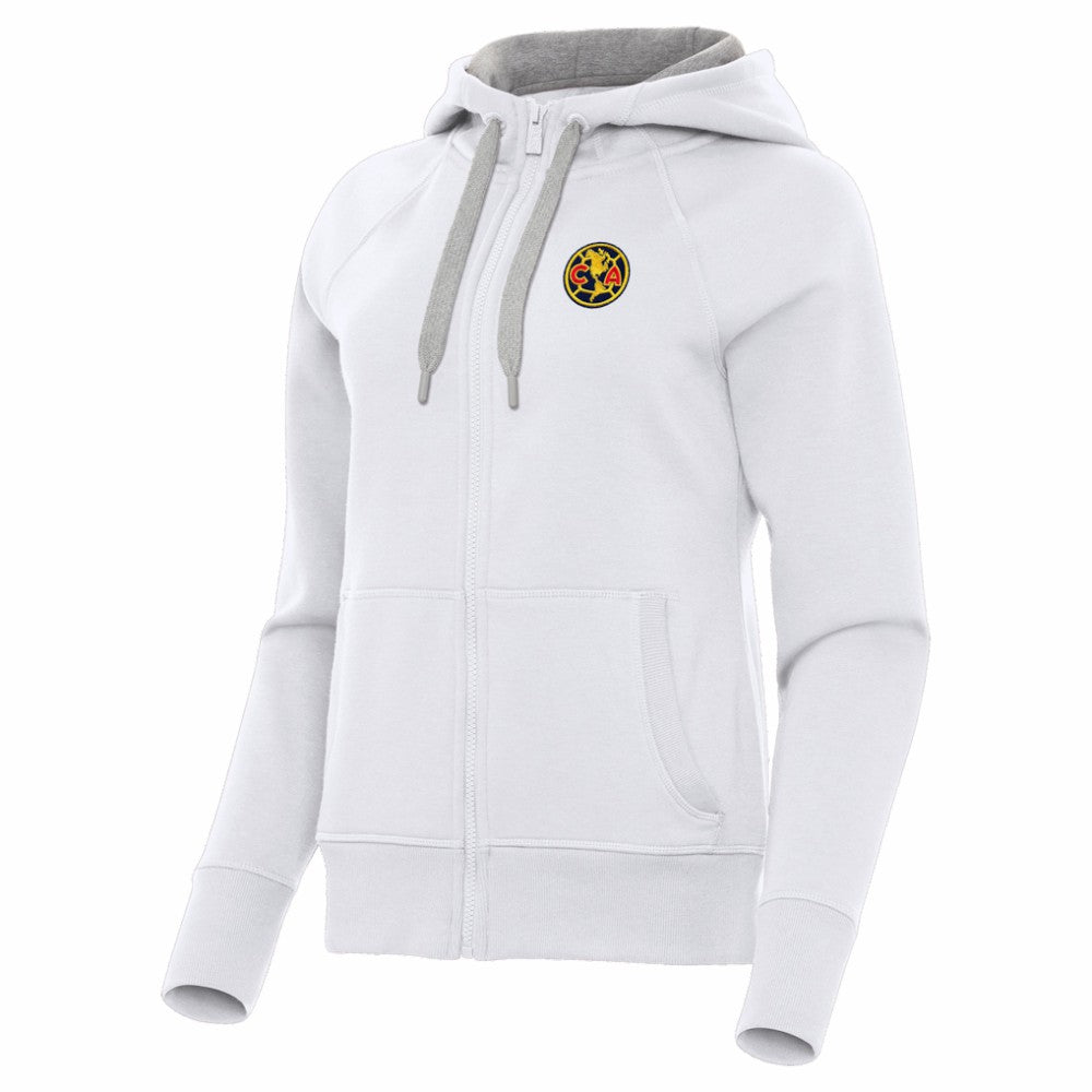 Club America Antigua Women's Takeover Full-Zip Hoodie -  White