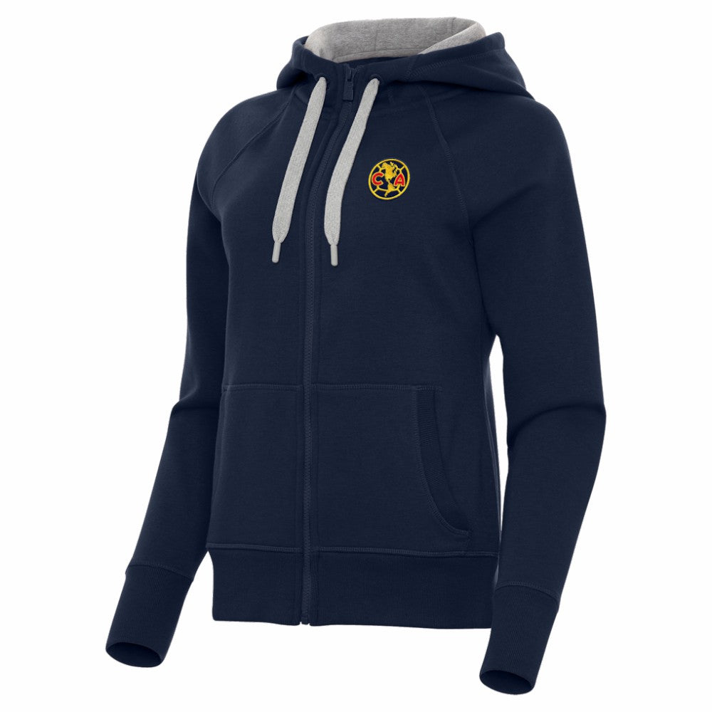 Club America Antigua Women's Takeover Full-Zip Hoodie -  Navy