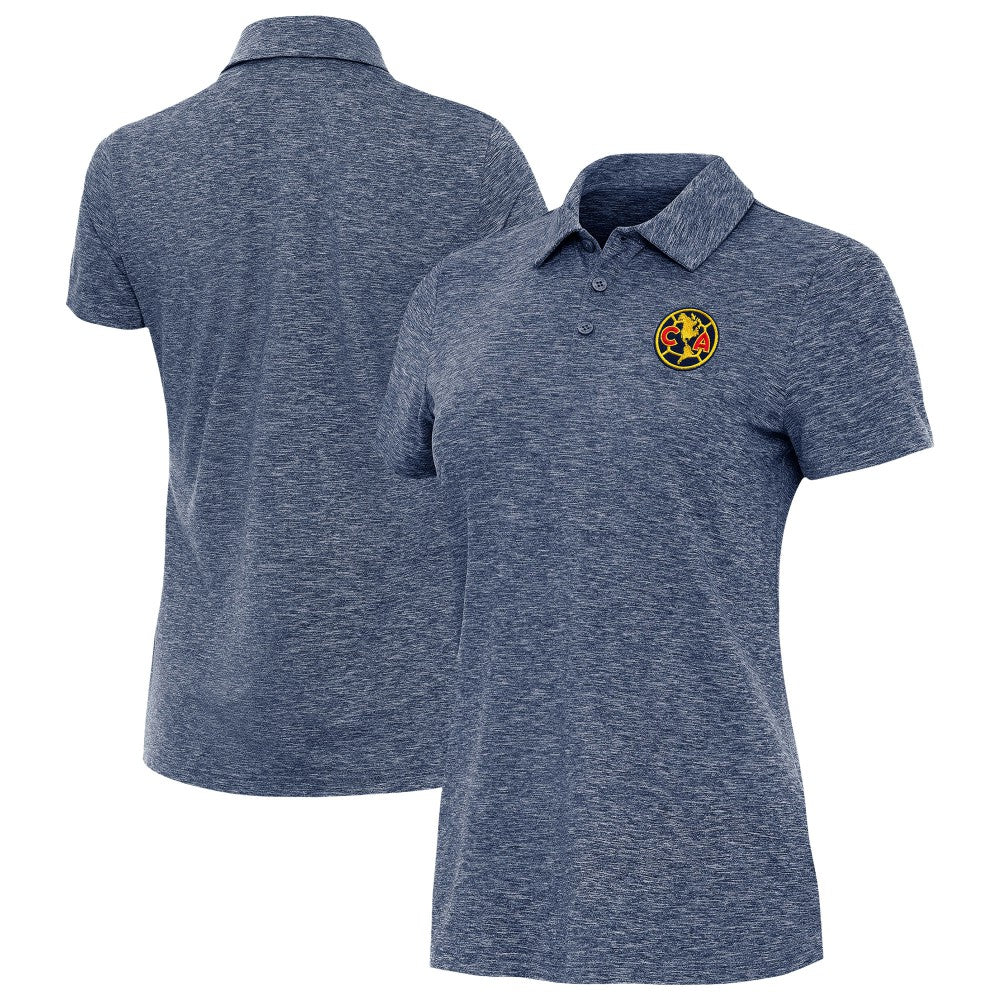 Club America Antigua Women's Triple Shot Polo -  Heather Navy