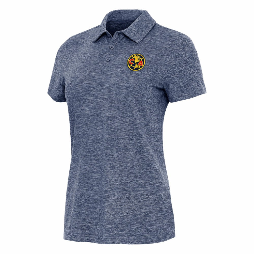 Club America Antigua Women's Triple Shot Polo -  Heather Navy