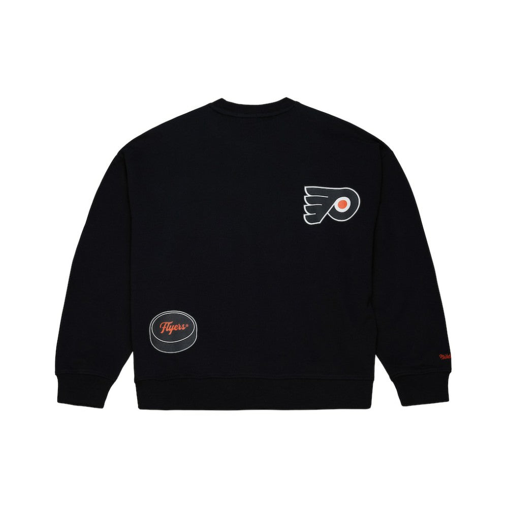 NHL Black Philadelphia Flyers Mitchell & Ness Women's Vintage Crewneck Sweatshirt