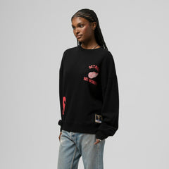 NHL Black Detroit Red Wings Mitchell & Ness Women's Vintage Crewneck Sweatshirt