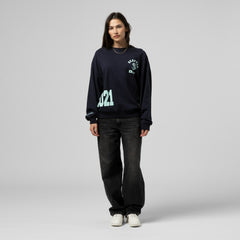 NHL Deep Sea Blue Seattle Kraken Mitchell & Ness Women's Vintage Crewneck Sweatshirt