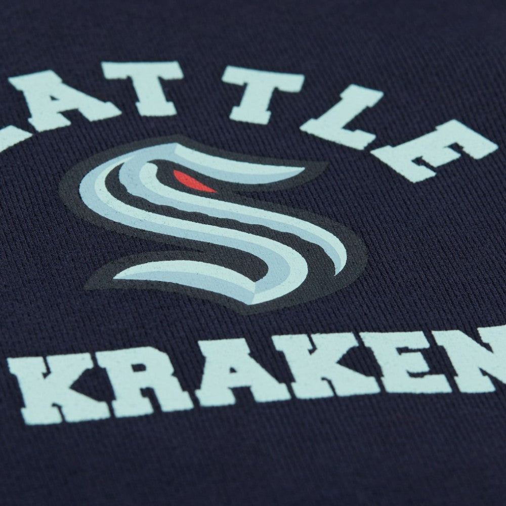 NHL Deep Sea Blue Seattle Kraken Mitchell & Ness Women's Vintage Crewneck Sweatshirt