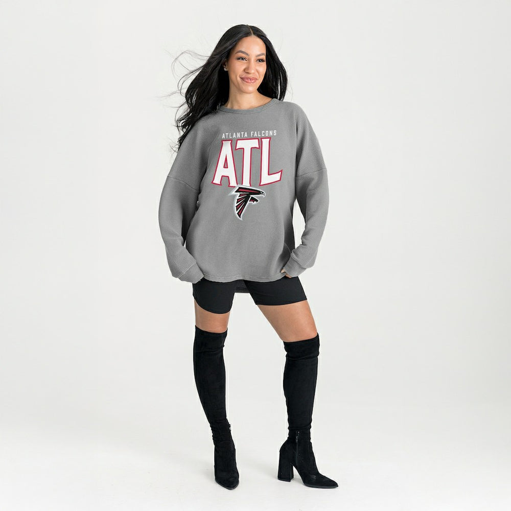 Gameday Couture Women's Oversized Pure Motion Corded Sweatshirt - Atlanta Falcons