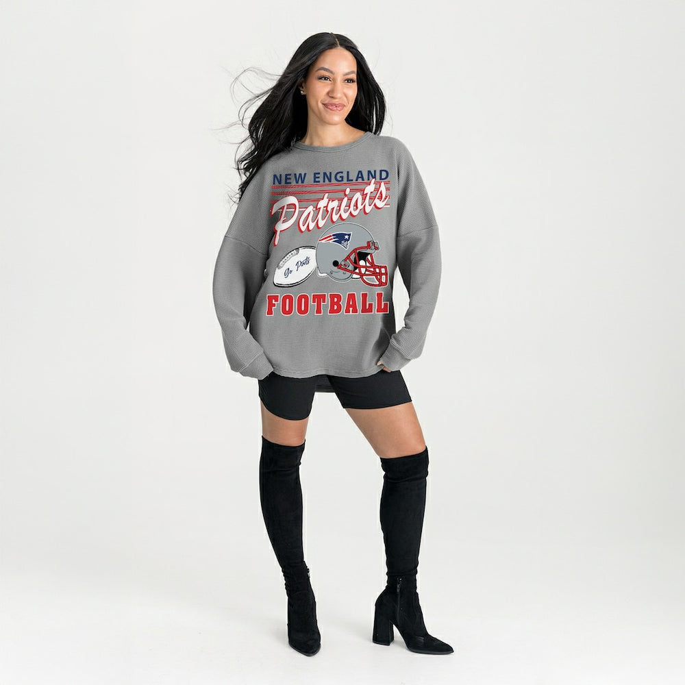 Gameday Couture Women's Oversized Sweet Victory Corded Sweatshirt - New England Patriots