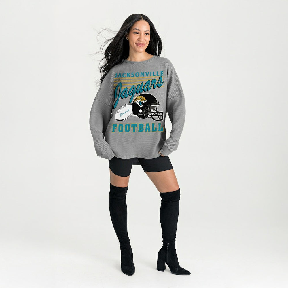 Gameday Couture Women's Oversized Sweet Victory Corded Sweatshirt - Jacksonville Jaguars