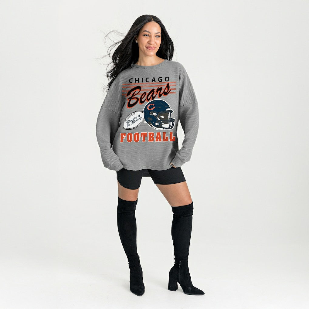 Gameday Couture Women's Oversized Sweet Victory Corded Sweatshirt - Chicago Bears