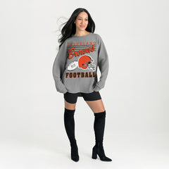 Gameday Couture Women's Oversized Sweet Victory Corded Sweatshirt - Cleveland Browns