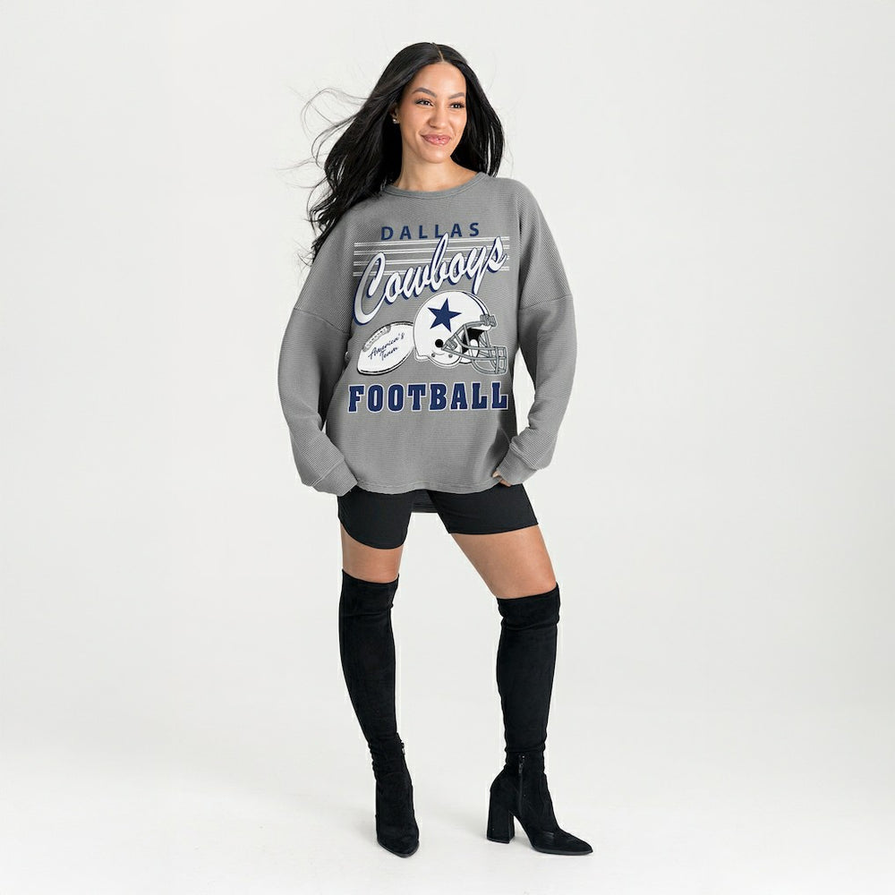 Gameday Couture Women's Oversized Sweet Victory Corded Sweatshirt - Dallas Cowboys