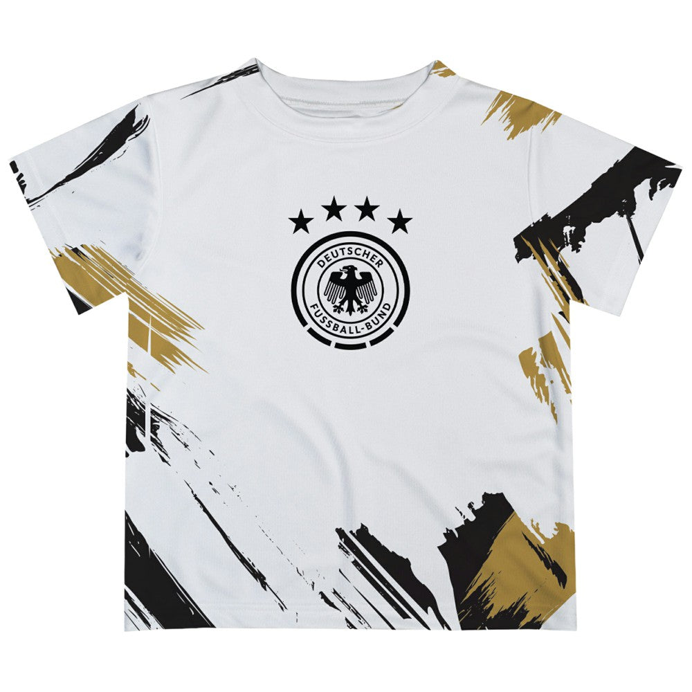 Germany National Team Vive La Fete Youth Paint Brush T-Shirt -  White