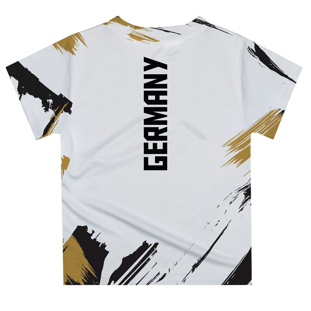 Germany National Team Vive La Fete Youth Paint Brush T-Shirt -  White