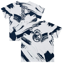Real Madrid Vive La Fete Youth Paint Brush T-Shirt -  White
