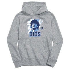 Diego Maradona Argentina National Team Vive La Fete Youth D10S Pullover Hoodie -  Gray