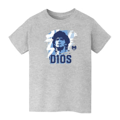 Diego Maradona Argentina National Team Vive La Fete Youth D10S T-Shirt -  Gray
