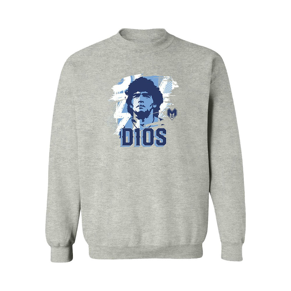 Diego Maradona Argentina National Team Vive La Fete Women's D10S Sweatshirt -  Gray