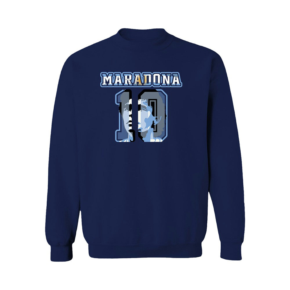 Diego Maradona Argentina National Team Vive La Fete Name & Number Sweatshirt -  Navy